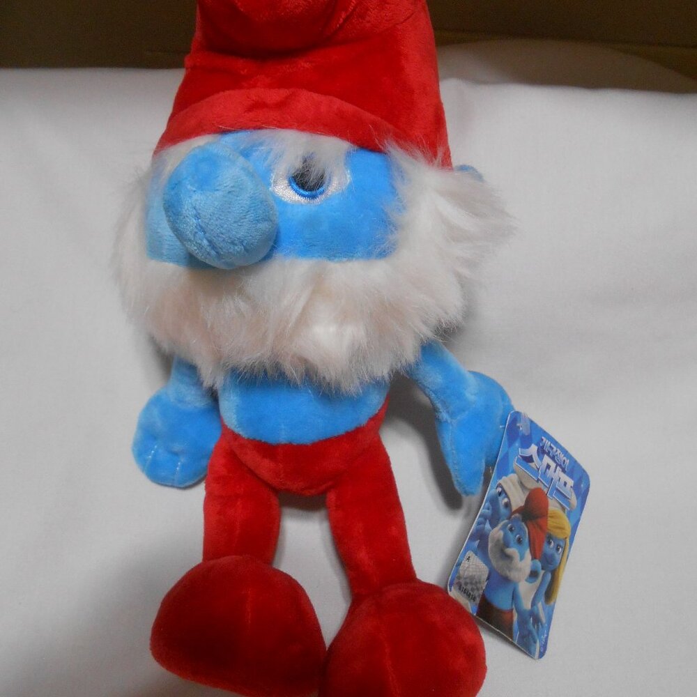 RARE VINTAGE PEYO PAPA SMURF OFFICIAL MOVIE DOLL TOY w/ RARE CHINA TAG PLUSH 🎁